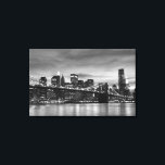 Impressão Em Tela Ponte Brooklyn À Noite, Nova Iorque<br><div class="desc">Brooklyn Bridge e Manhattan Skyline à noite,  Nova Iorque</div>