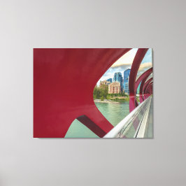 Impressão Em Tela Ponte da Paz e Paisagem Urbana de Calgary