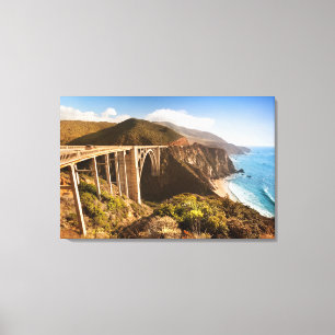 Impressão Em Tela Ponte de Bixby, Sur grande, Califórnia, EUA