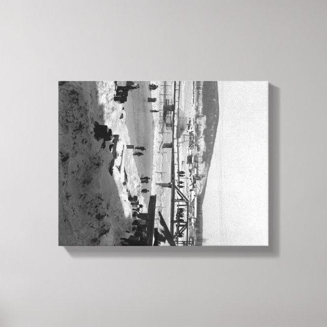 Impressão Em Tela Ponte de inverno sobre o rio em Fairbanks (Frente)