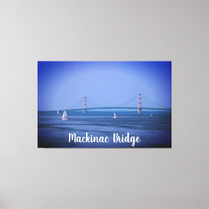 Impressão Em Tela Ponte de Mackinac Michigan EUA
