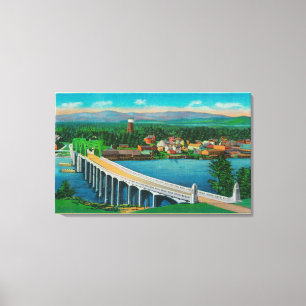 Impressão Em Tela Ponte do rio de Siuslaw em Florença, Oregon