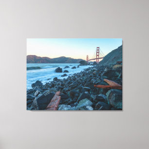 Impressão Em Tela Ponte Golden Gate da Praia de Rocky Marshall