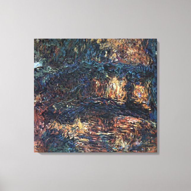 Impressão Em Tela Ponte Japonesa de Claude Monet, Arte Fino Antigo (Frente)