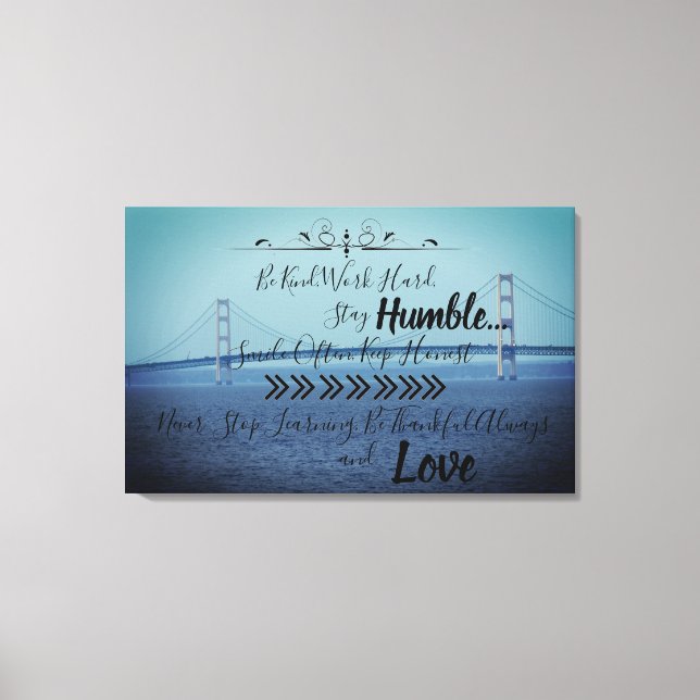 Impressão Em Tela Ponte Mackinac (Frente)