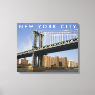 Impressão Em Tela Ponte Manhattan o rio East Cidade de Nova York