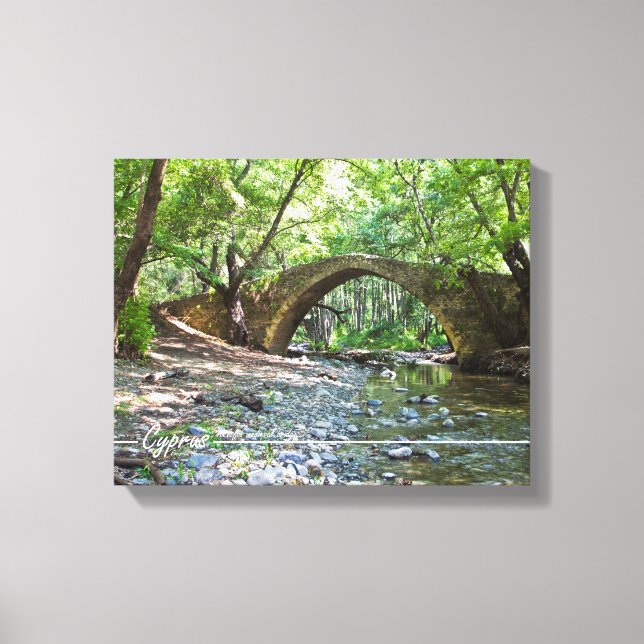 Impressão Em Tela Ponte medieval de kelefos em Chipre (Frente)