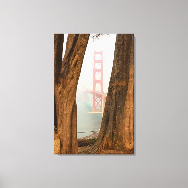 Impressão Em Tela Ponte Ouro Gate | Árvores da Visão Geral (Frente)