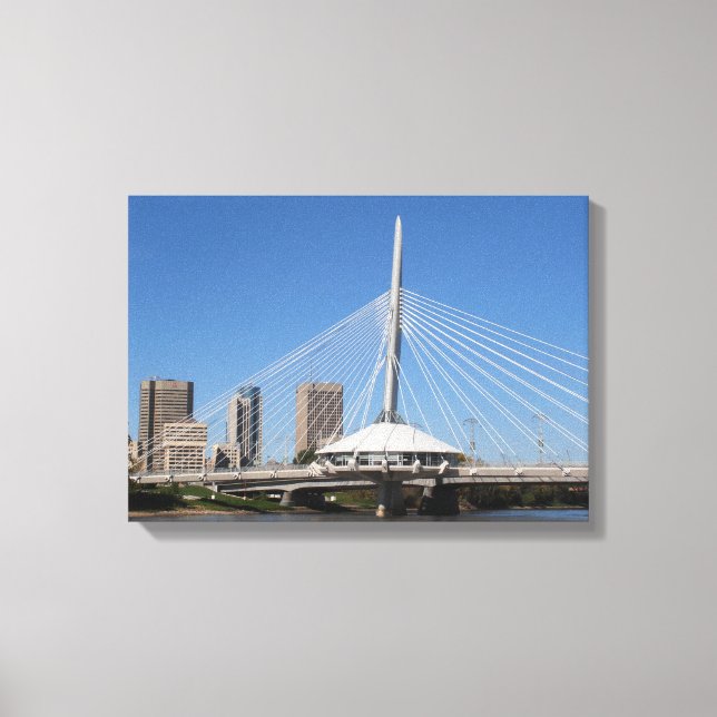 Impressão Em Tela Ponte Provencher de Winnipeg (Frente)