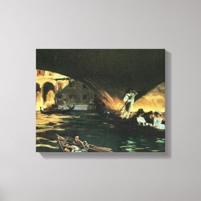 Impressão Em Tela Ponte Rialto, Grande Canal de John Singer Sargent (Frente)