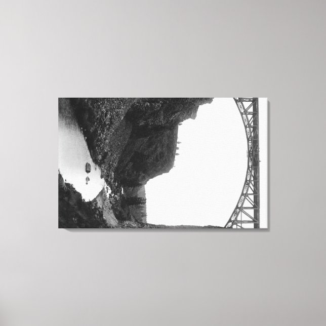 Impressão Em Tela Ponte Rio Cruzada no Oregon Central (Frente)