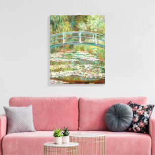 Impressão Em Tela Ponte sobre a Lagoa de Nenúfares Claude Monet