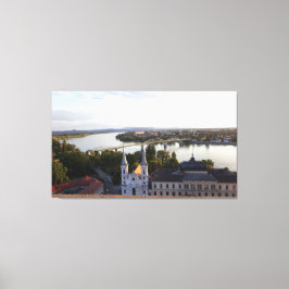 Impressão Em Tela Ponte sobre o Danúbio liga a Hungria à Eslováquia