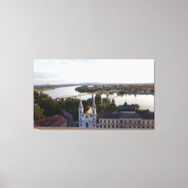 Impressão Em Tela Ponte sobre o Danúbio liga a Hungria à Eslováquia