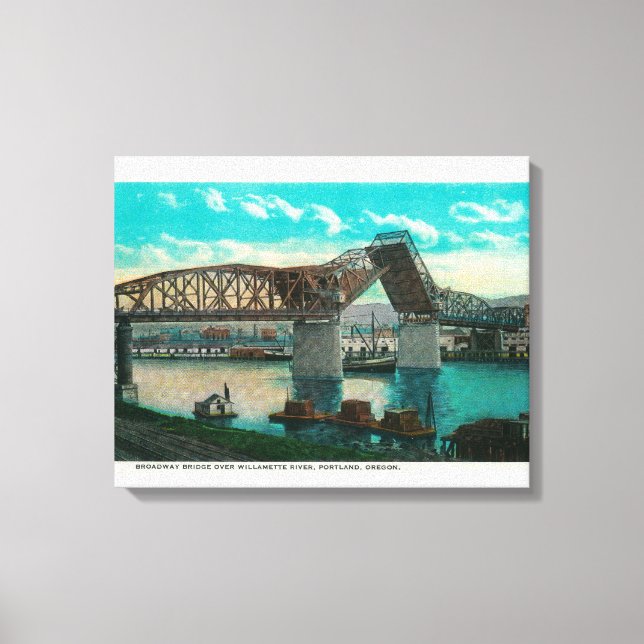 Impressão Em Tela Ponte sobre o rio Willamette (Frente)