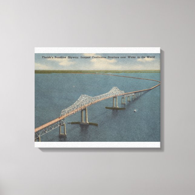Impressão Em Tela Ponte Sunshine Skyway da Flórida (Frente)