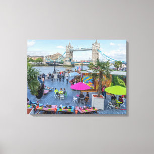 Impressão Em Tela Ponte Torre de Londres em tela de verão