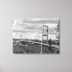 Impressão Em Tela Ponte Vintage Turquia Istambul Bosphorus