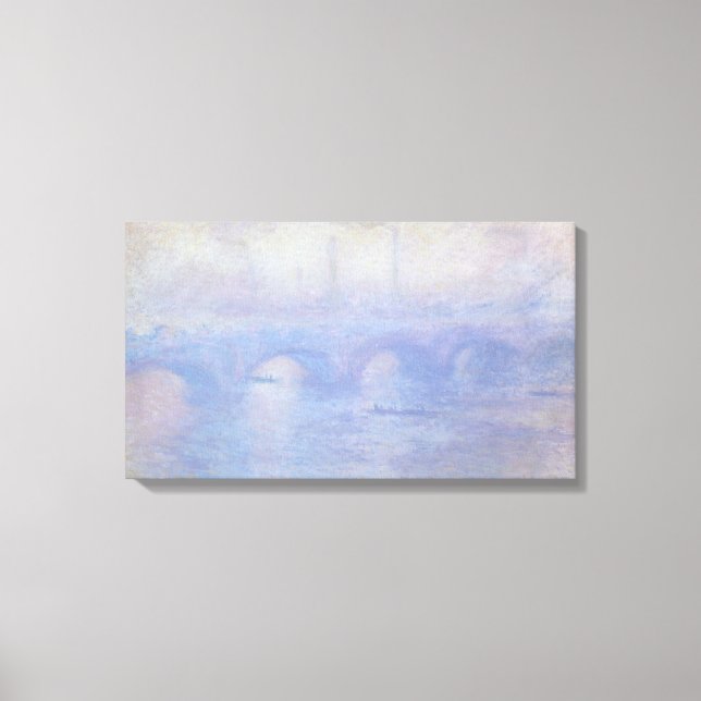 Impressão Em Tela Ponte Waterloo, efeito úmido de Claude Monet (Frente)