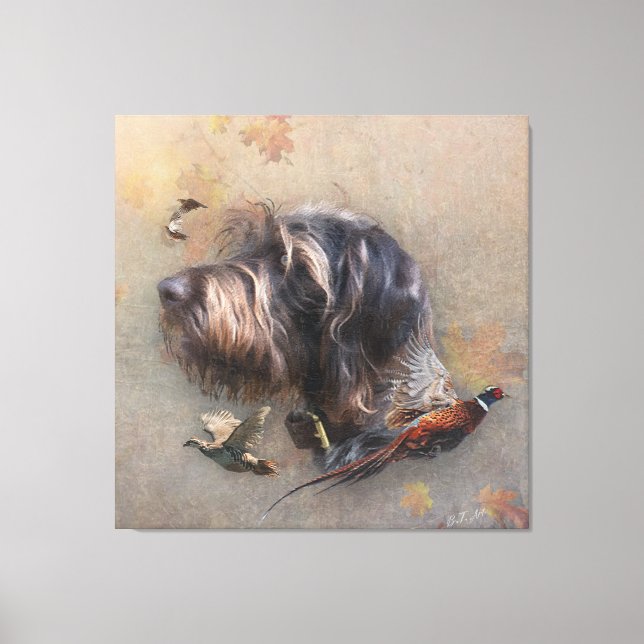 Impressão Em Tela Ponteiro alemão Wirehaired (Frente)