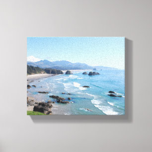 Impressão Em Tela Ponto de vista litoral de Oregon