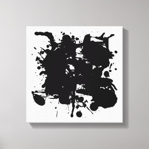 Impressão Em Tela Pontos negros Abstrato modernos