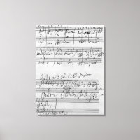 Pontuação musical manuscrita