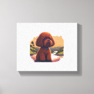 Impressão Em Tela Poodle de Brinquedo