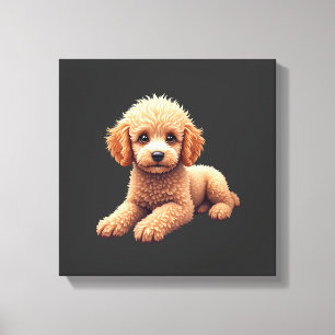 Impressão Em Tela Poodle Engraçado Amante de Animais Cães Gráfico Ca