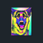 Impressão Em Tela Pop Art<br><div class="desc">Apresentando a German shepherd-Arte! Esta design é perfeita para quem ama cachorros e quer mostrar seu apoio à sua raça favorita. Apresentando uma vívida e colorida peça de arte que certamente vira cabeças e é verdadeiramente única. Vá em frente e mostre seu amor por German shepherd enquanto fazer uma declaração...</div>