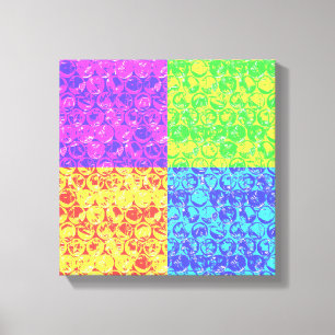 Impressão Em Tela Pop art do invólucro com bolhas de ar do arco-ír