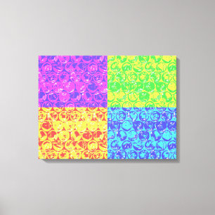 Impressão Em Tela Pop art do invólucro com bolhas de ar do arco-ír