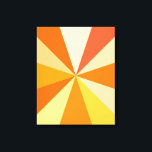 Impressão Em Tela Pop Art moderno dos anos 60, Raios Geométricos Fun<br><div class="desc">Este quadril,  design de pop de arte inspirada nos anos 60,  tem raios laranja psicodélicos / explosões de sol a disparar num padrão geométrico. Esse design funk,  minimalista e ultra-mod tem doze raios em diferentes tons de laranja. É groovy,  querida.</div>