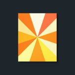 Impressão Em Tela Pop Art moderno dos anos 60, Raios Geométricos Fun<br><div class="desc">Este quadril,  design de pop de arte inspirada nos anos 60,  tem raios laranja psicodélicos / explosões de sol a disparar num padrão geométrico. Esse design funk,  minimalista e ultra-mod tem doze raios em diferentes tons de laranja. É groovy,  querida.</div>