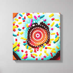 Impressão Em Tela Pop Art Rosquinha