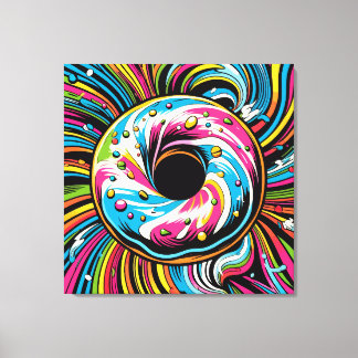 Impressão Em Tela Pop Art Rosquinha
