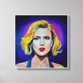Impressão Em Tela Pop Art Scarlett Johansson Retrato