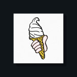 Impressão Em Tela Pop Art Sorvete Cone ou Cornet<br><div class="desc">Imagem do estilo pop gigante. cone de sorvete em um estilo gráfico de arte Pop contra fundo branco.</div>
