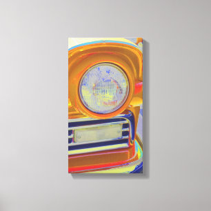 Impressão Em Tela Pop com luz de ouvido do carro clássico