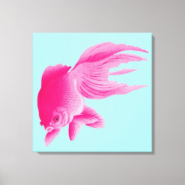 Impressão Em Tela Pop Moderno Rosa Azul Grande