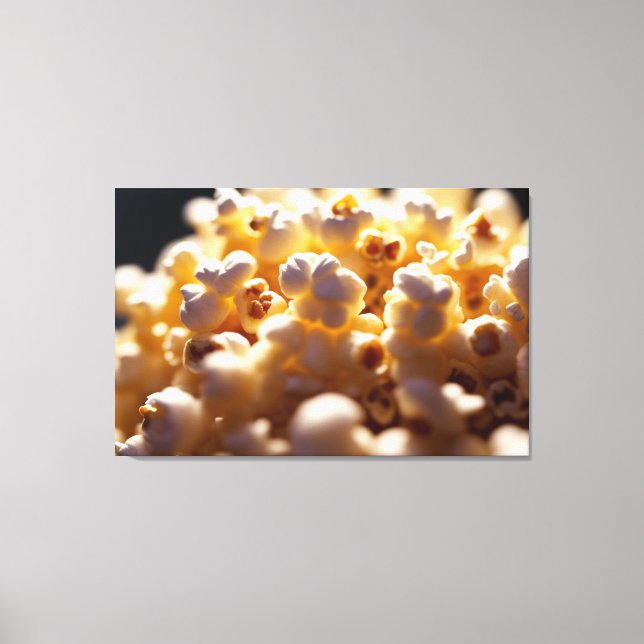 Impressão Em Tela Popcorn Up Close (Frente)