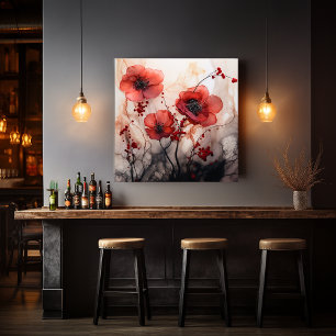 Impressão Em Tela Poppies