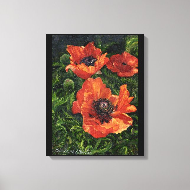 Impressão Em Tela "Poppies Islandeses" (Frente)