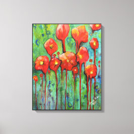 Impressão Em Tela Poppies na Primavera