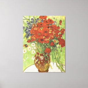 Impressão Em Tela Poppies vermelhos e margaridas1890