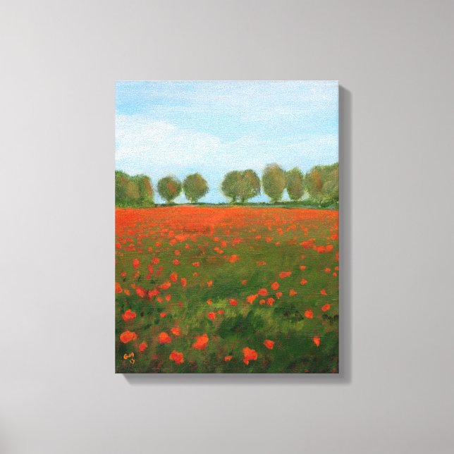 Impressão Em Tela Poppy Fields Giclee (Frente)