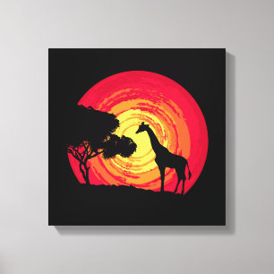 Impressão Em Tela pôr do sol africano