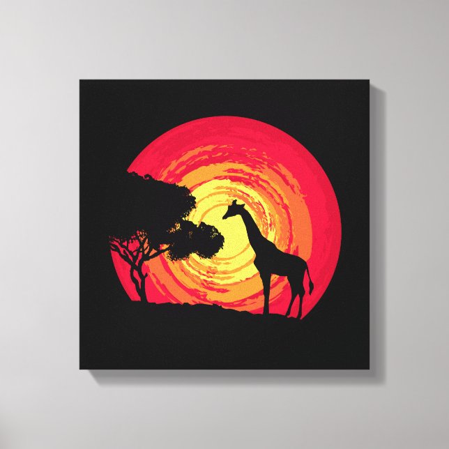 Impressão Em Tela pôr do sol africano (Frente)