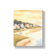 Pôr do Sol de Verão | Aquarela de Martha's Vineyar