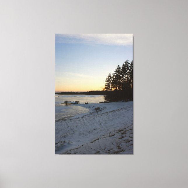 Impressão Em Tela Por do sol do inverno (Frente)